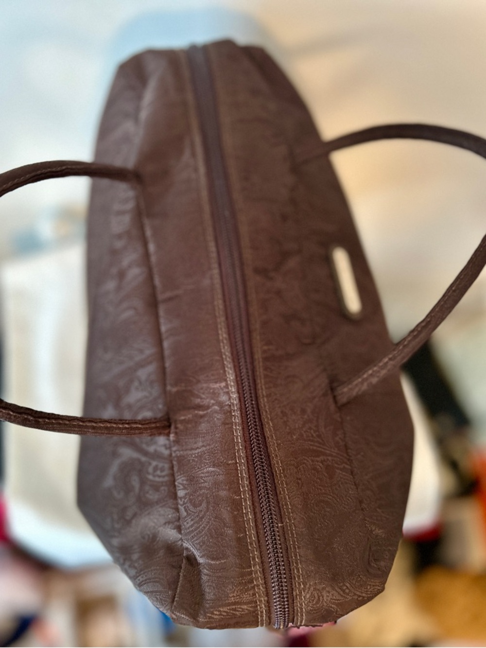Etro Dark Brown Paisley Weekender with Pink Paisley Strap - Picture 7 of 12